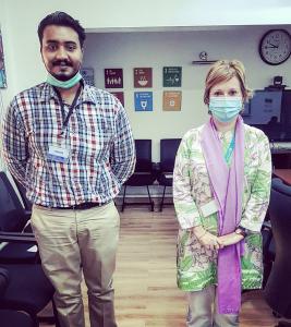 Muhammad Asad, USIDHR Regional Director for Pakistan with Cristina Brugiolo, Chief of Sindh Office - UNICEF