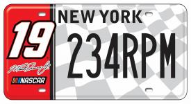 New Martin Truex Number 19 NASCAR License Plate