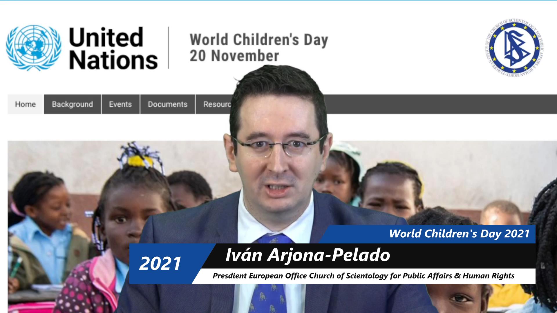 Ivan Arjona in occasione della Giornata Mondiale dell'Infanzia 2021