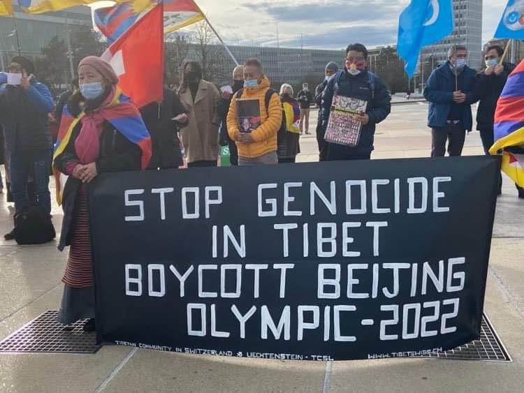Tibetane het 'n beroep gedoen op diplomatieke boikot van Beijing Olimpiese Spele op die wêreldwye dag van aksie 04 Jan 2022 2 Tibetaanse gemeenskappe in Switserland en Duitsland 'n beroep op diplomatieke boikot van Beijing Olimpiese Spele 2022