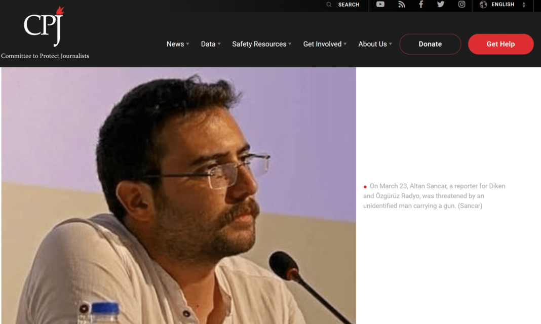 cpj.org - Politischer Reporter Altan Sancar