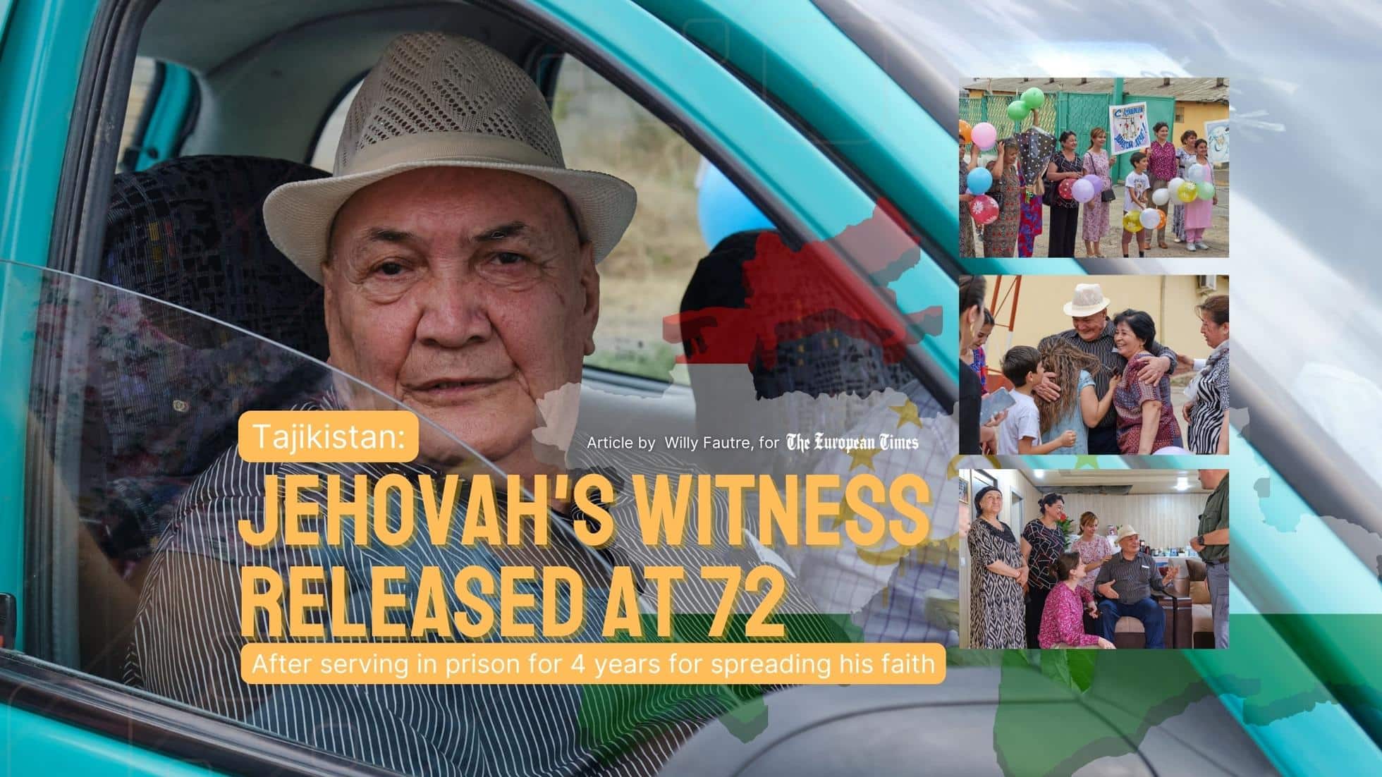 Tajikistan, Release of Jehovah’s Witness Shamil Khakimov, 72, after four years in prison