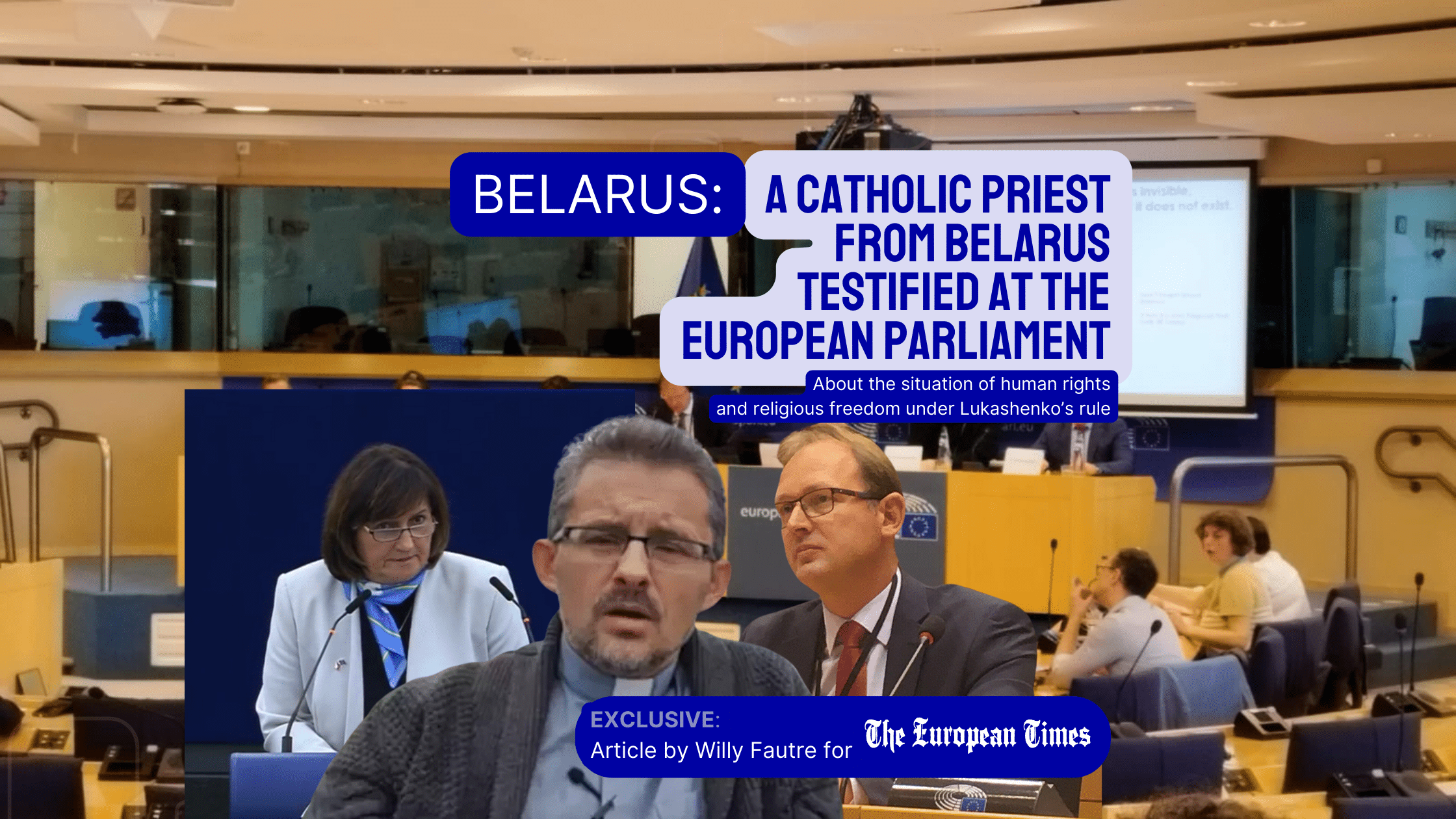 A Catholic priest from Belarus testified at the European Parliament